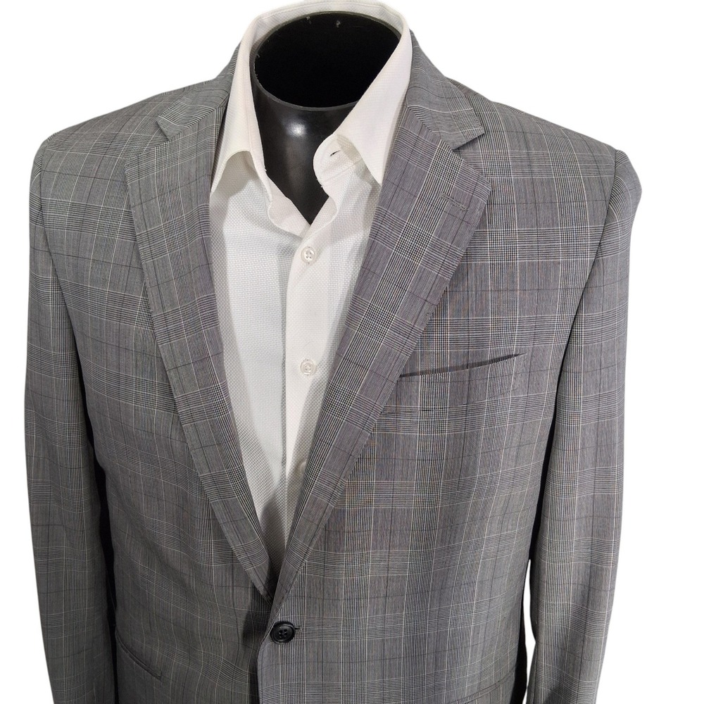 Brooks Brothers Blazer 43R Grey Glen Plaid Explorer Regent Fit Wool Double Vent